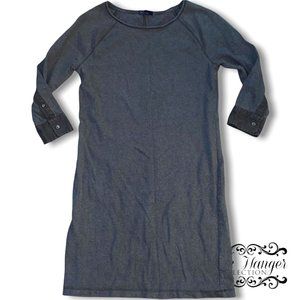 gap womens gray sweater dress casual size XS 3/4 sleeve EUC